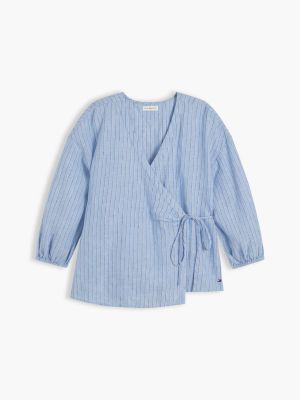 Женские блузки Tommy Hilfiger Relaxed Fit Linen Side-Tie Blouse — фото 5
