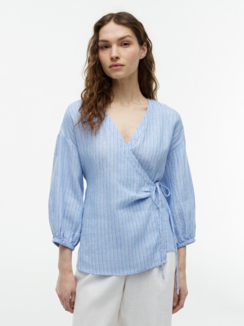 Женские блузки Tommy Hilfiger Relaxed Fit Linen Side-Tie Blouse