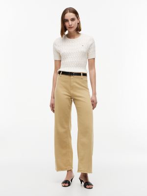 Женские джинсы Tommy Hilfiger Stretch High-Rise Cropped Wide-Leg Jean — фото 2