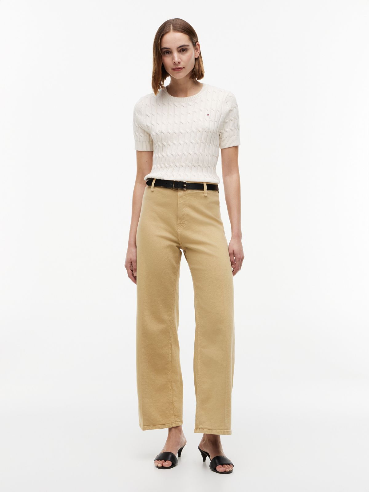 Stretch High-Rise Cropped Wide Leg Jean — Beechwood