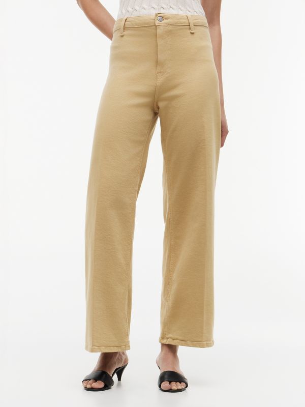 Stretch High-Rise Cropped Wide Leg Jean — Beechwood