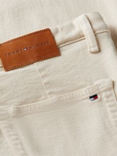 Stretch High-Rise Cropped Wide Leg Jean — Light Beige 6