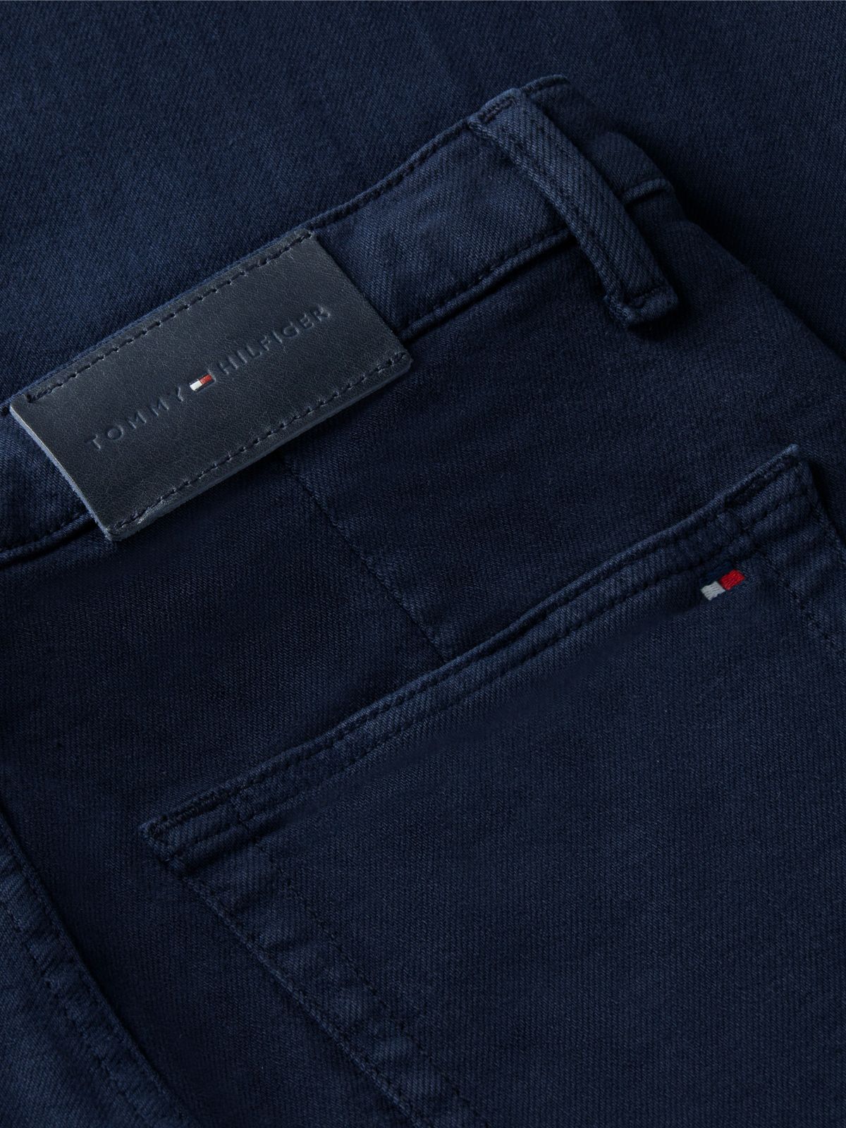 Stretch High-Rise Cropped Wide Leg Jean — Navy