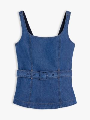 Женские джинсы Tommy Hilfiger Belted Denim Tank Top — фото 6