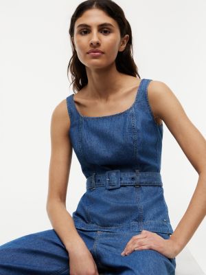 Женские джинсы Tommy Hilfiger Belted Denim Tank Top — фото 3