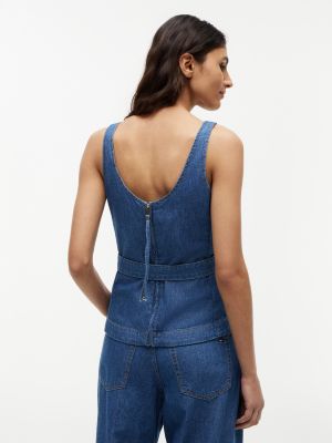 Женские джинсы Tommy Hilfiger Belted Denim Tank Top — фото 5