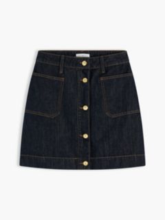 High-Rise Denim Mini Skirt — Navy 5