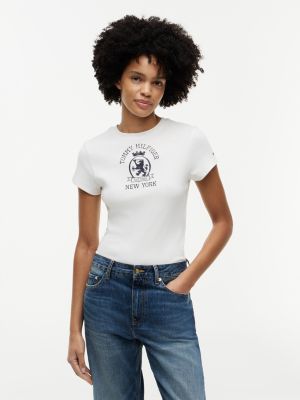 Slim Fit Garment-Dyed Crest Logo T-Shirt from Tommy Hilfiger - $59.50