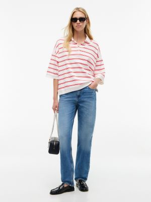 Женские топы Tommy Hilfiger Oversized Fit Striped Polo — фото 2