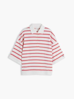 Женские топы Tommy Hilfiger Oversized Fit Striped Polo — фото 5