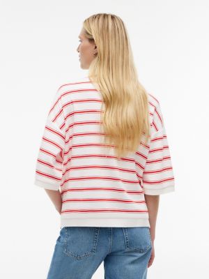 Женские топы Tommy Hilfiger Oversized Fit Striped Polo — фото 4