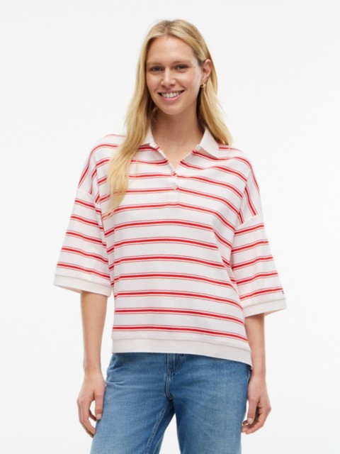 Женские топы Tommy Hilfiger Oversized Fit Striped Polo