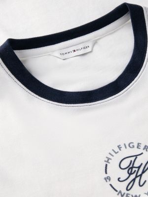 Женские футболки Tommy Hilfiger Nautical Script Monogram Ringer T-Shirt — фото 6