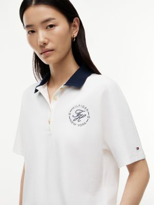 Женские свитеры Tommy Hilfiger Regular Fit Gold-Button Pique Polo — фото 3