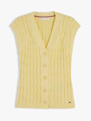 Женские кардиганы Tommy Hilfiger Cable Knit Cardigan Vest — фото 5