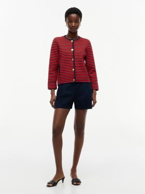 Женские кардиганы Tommy Hilfiger Boxy Fit Gold-Button Striped Cardigan — фото 2