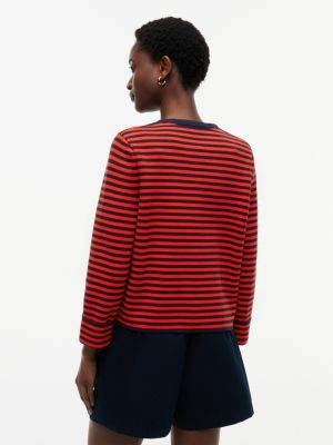 Женские кардиганы Tommy Hilfiger Boxy Fit Gold-Button Striped Cardigan — фото 4
