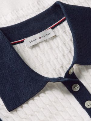 Женские свитеры Tommy Hilfiger Sleeveless Cable Knit Sweater Polo — фото 6