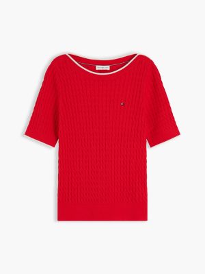 Женские свитеры Tommy Hilfiger Cable Knit Boatneck Sweater — фото 5