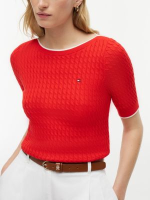 Женские свитеры Tommy Hilfiger Cable Knit Boatneck Sweater — фото 3