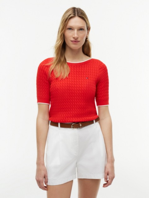 Женские свитеры Tommy Hilfiger Cable Knit Boatneck Sweater