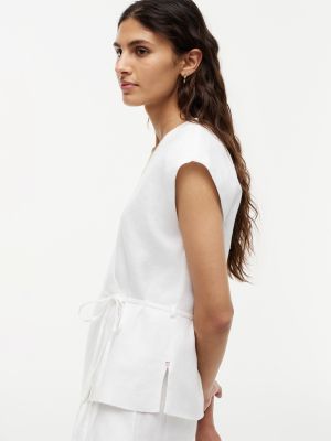 Женские топы Tommy Hilfiger Sleeveless Linen-Blend Wrap Top — фото 3