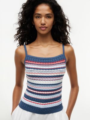 Женские свитеры Tommy Hilfiger Cable Knit Striped Tank Top — фото 3