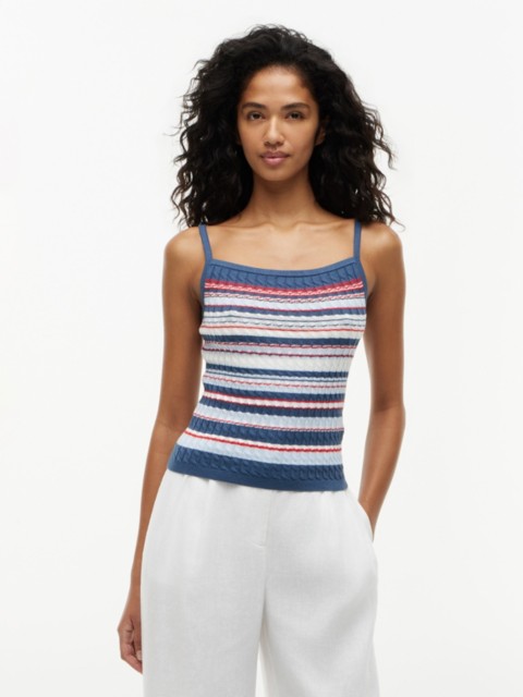 Женские свитеры Tommy Hilfiger Cable Knit Striped Tank Top
