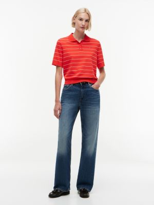 Женские свитеры Tommy Hilfiger Short-Sleeve Striped Sweater Polo — фото 2