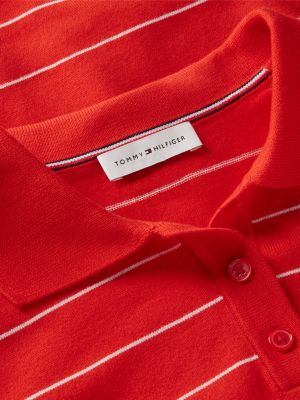 Женские свитеры Tommy Hilfiger Short-Sleeve Striped Sweater Polo — фото 6