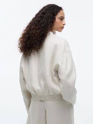 Женские куртки Tommy Hilfiger Linen Bomber Jacket — фото 4