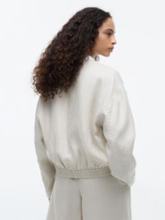 Linen Bomber Jacket — Classic Beige 4