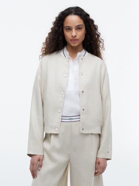 Женские куртки Tommy Hilfiger Linen Bomber Jacket