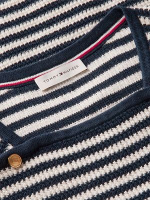 Женские свитеры Tommy Hilfiger Sleeveless Gold-Button Striped Sweater — фото 6