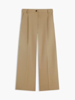 Pleated Wide Leg Chino — Camel 5