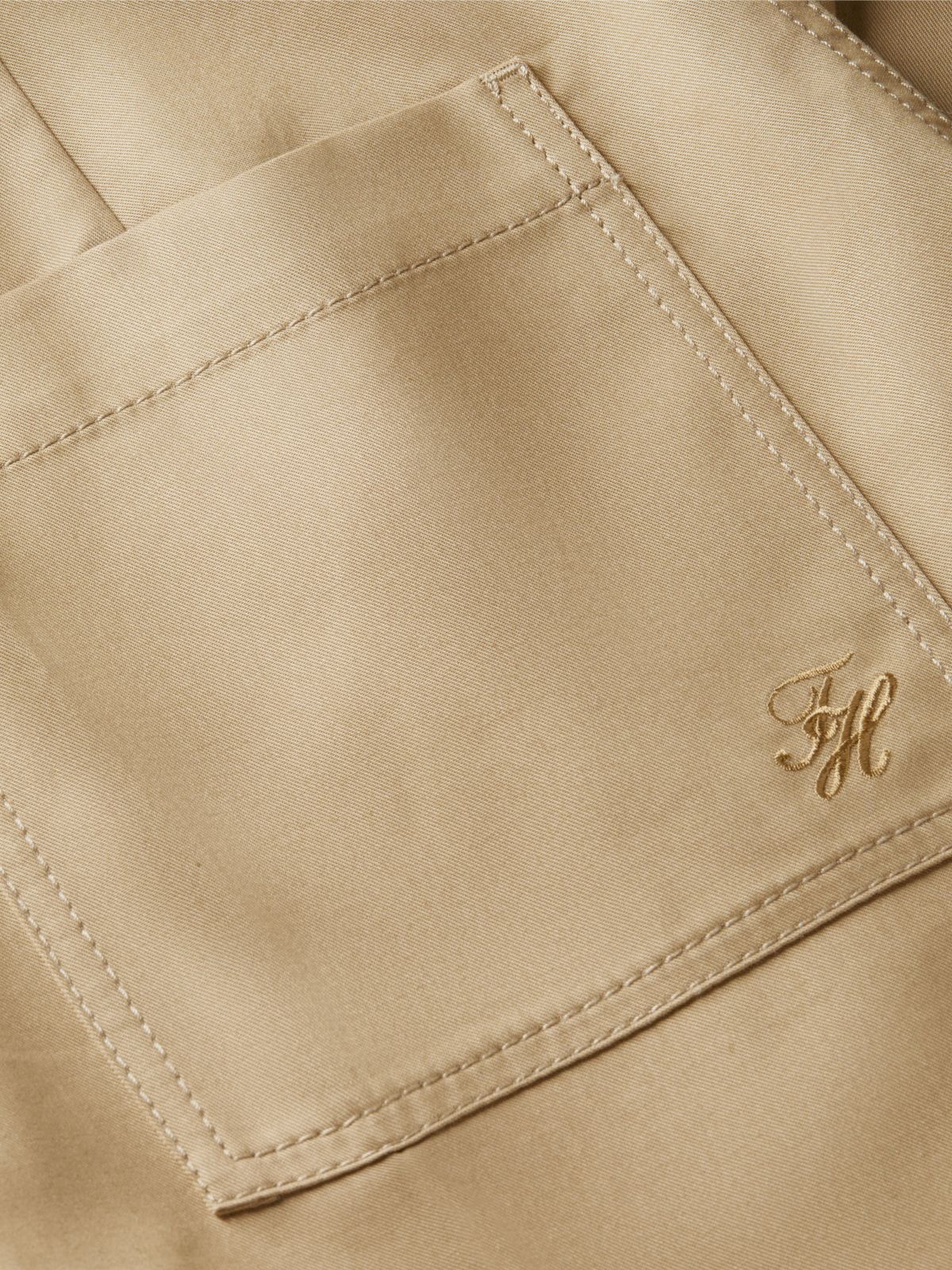 Pleated Wide Leg Chino — Camel