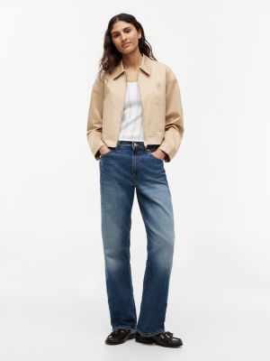 Женские куртки Tommy Hilfiger Script Monogram Twill Cropped Jacket — фото 2