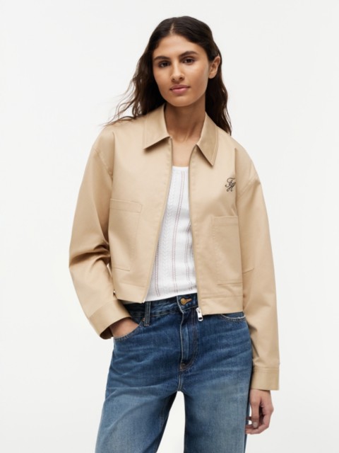Женские куртки Tommy Hilfiger Script Monogram Twill Cropped Jacket