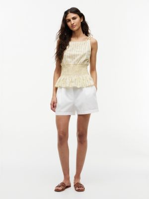 Cotton-Blend Shirred Seersucker Tank Top | Tommy Hilfiger