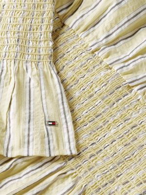 Женские топы Tommy Hilfiger Cotton-Blend Shirred Seersucker Tank Top — фото 6