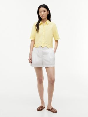 Женские рубашки Tommy Hilfiger Embroidered Eyelet Poplin Shirt — фото 2