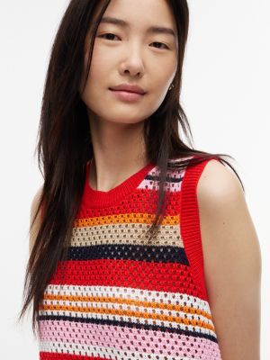 tommy hilfiger crochet dress Sleeveless Striped Crochet Midi Dress