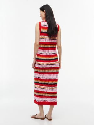Tommy Hilfiger Sleeveless Striped Crochet Midi Dress — фото 4