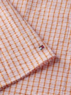 Tommy Hilfiger Shirred Gingham Seersucker Midi Dress — фото 6
