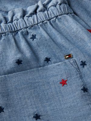 Женские брюки Tommy Hilfiger Allover Star Chambray Pull-On Short — фото 6