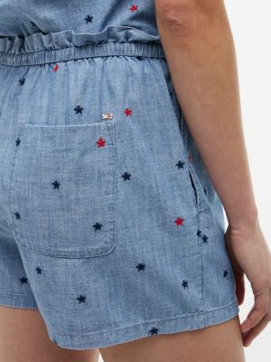 Женские брюки Tommy Hilfiger Allover Star Chambray Pull-On Short — фото 3