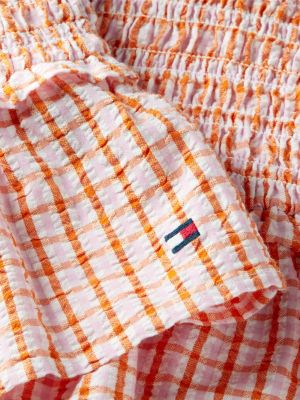 Женские топы Tommy Hilfiger Shirred Gingham Seersucker Tank Top — фото 6