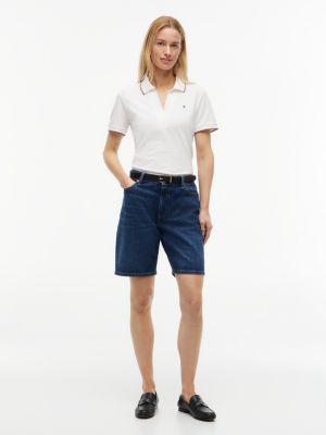 Женские топы Tommy Hilfiger Regular Fit Open Placket Tipped Polo — фото 2