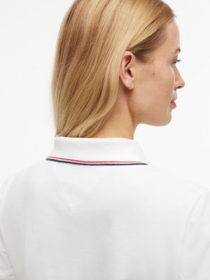 Женские топы Tommy Hilfiger Regular Fit Open Placket Tipped Polo — фото 3