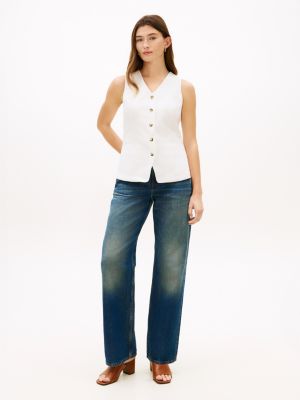 Женские жилеты Tommy Hilfiger Slim Fit Linen-Blend Vest — фото 3